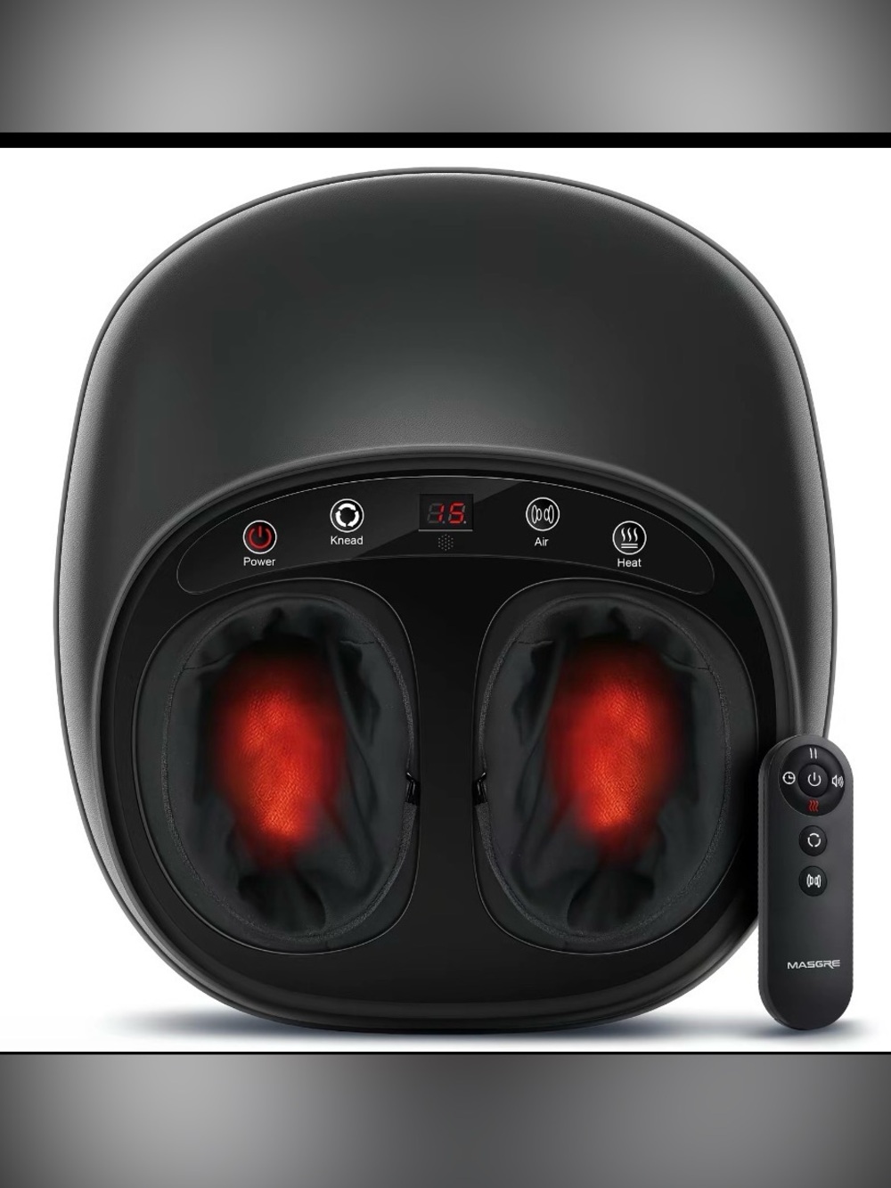Masgre Shiatsu Portable Electric Foot Massager with Heat - Deep Kneading